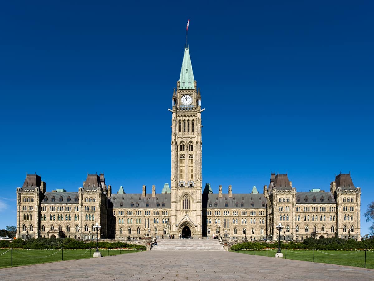 Centre Block on Parliament Hill, Ottawa, home of the House of Commons and Senate