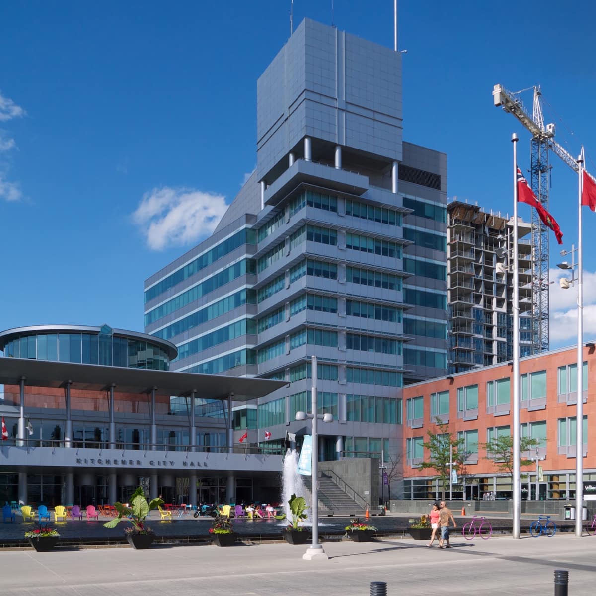 Kitchener City Hall in downtown Kitchener, Ontario
